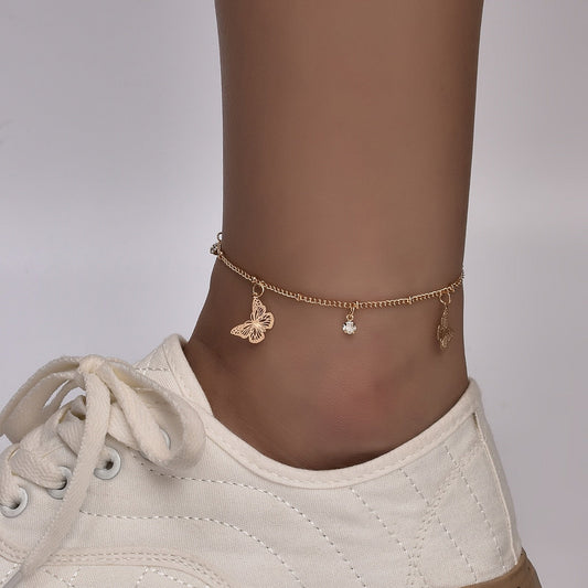 Butterfly Charm Anklet For Women